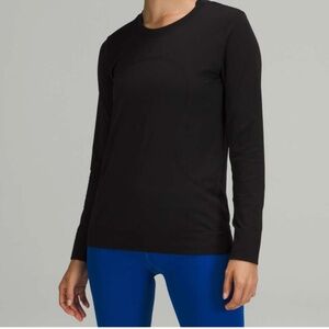 NWT Lululemon Swiftly Relaxed Long Sleeve Shirt Black Size 8